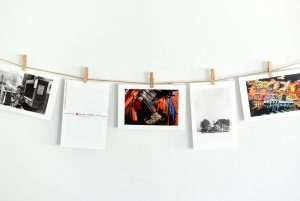 Postards from Akashi Photos hanged on a string