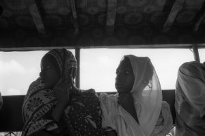 Girls on a Dala Dala bus in Zanzibar, Tanzania.