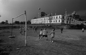 Exiled Tibetan Monks play football in India