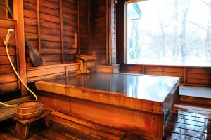 Hot spring bath in ryokan